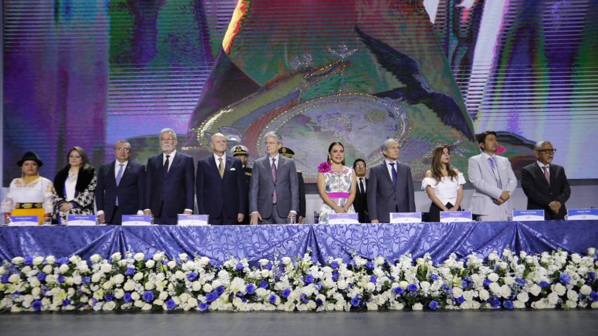 El presidente de la República, Guillermo Lasso, y la presidenta del CNE, Diana Atamaint, brindaron un discurso a los ecuatorianos.