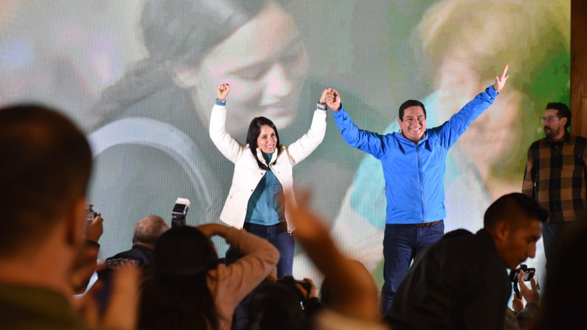 Festejos de la candidata Luisa González