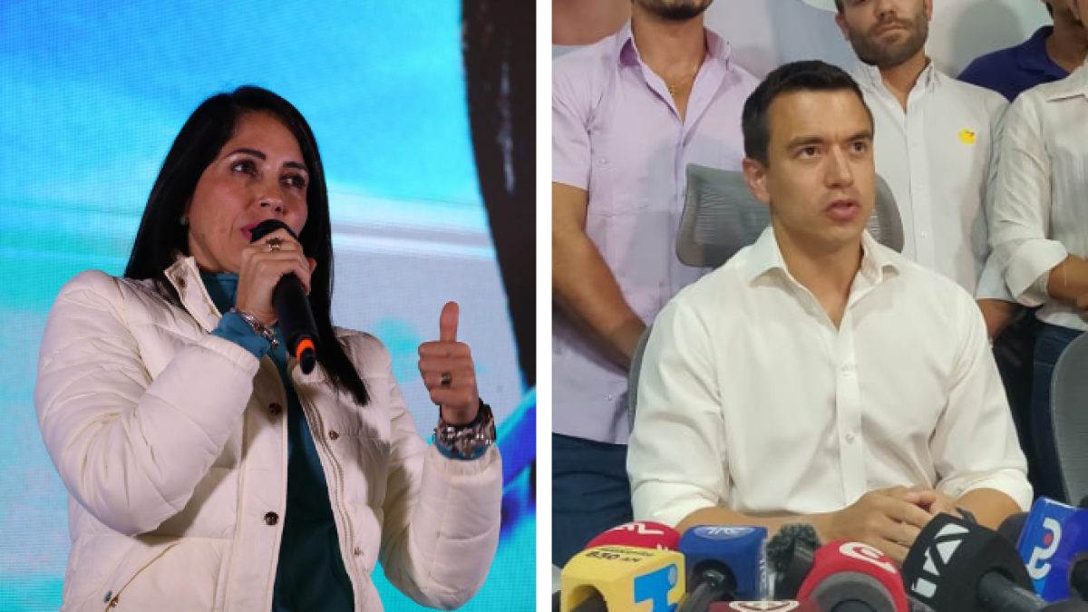Luisa González y Daniel Noboa.