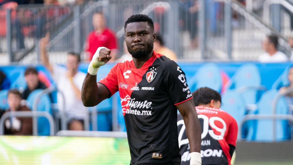 Jordy Caicedo registra 3 goles en 4 partidos con Atlas. En esta foto festeja su tanto en el 1-1 contra América, el pasado domingo 20 de agosto.