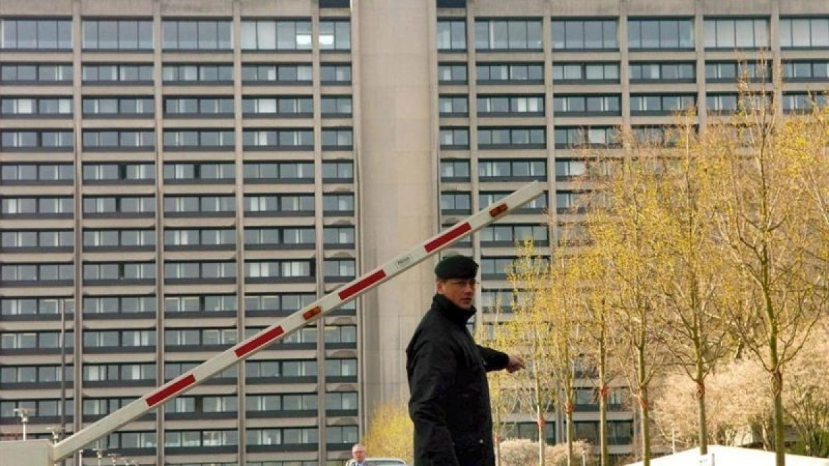 Edificio. El exterior del Bundesbank, el Banco Central de Alemania.