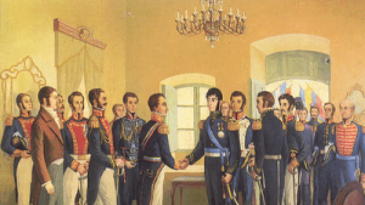 ncuentro entre Bolívar y San Martín, en Guayaquil.