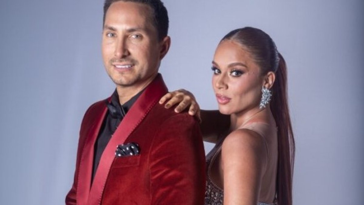 Eduardo con Fernanda Gallardo.