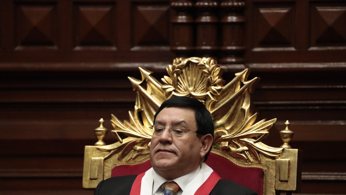 El presidente del Congreso de Perú Alejandro Soto Reyes. rechaza las acusaciones en su contra