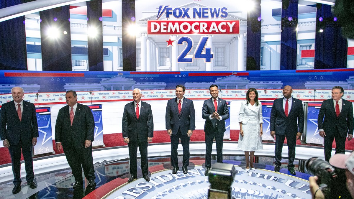 Un total de ocho candidatos primarios republicanos de los 14 declarados participan en el debate, con el ex presidente estadounidense Donald Trump opta por no participar.