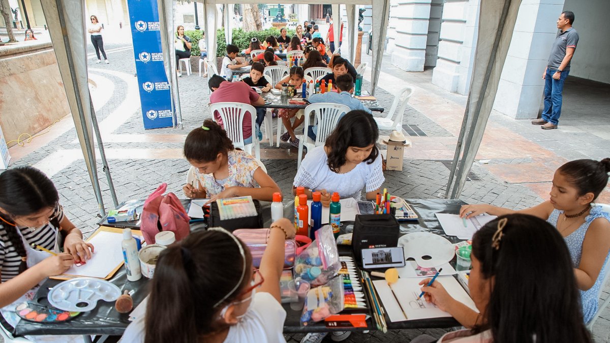 Los menores se expresaron a través del arte.