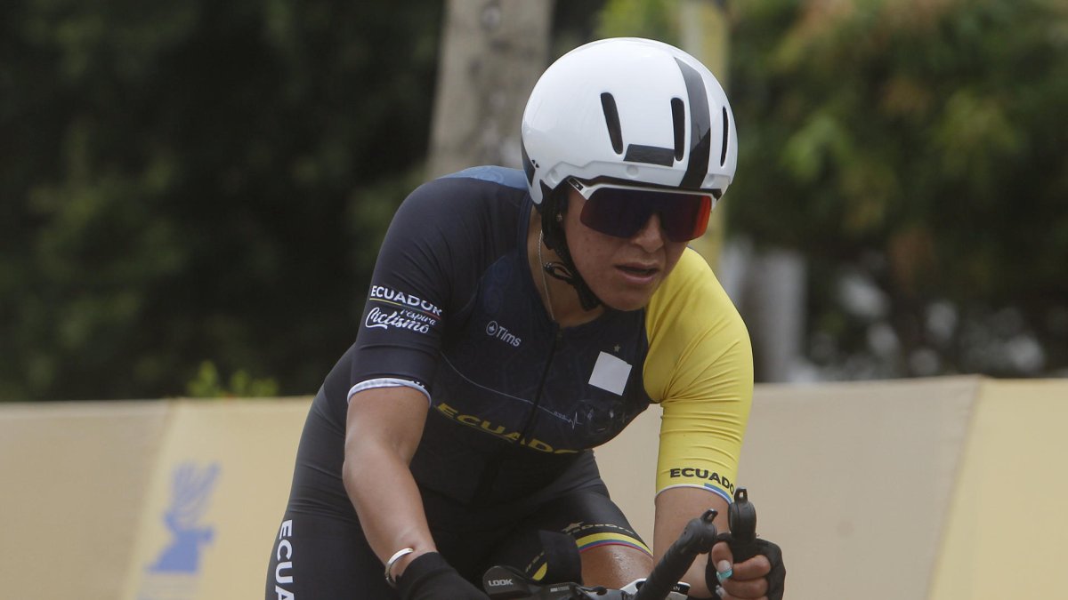 La ciclista ecuatoriana Miryam Núñez, en una fotografía de archivo.