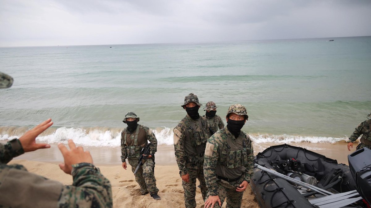 Imagen de las maniobras estivales Ulchi Freedom Shield (UFS) entre Corea del Sur y Estados Unidos.