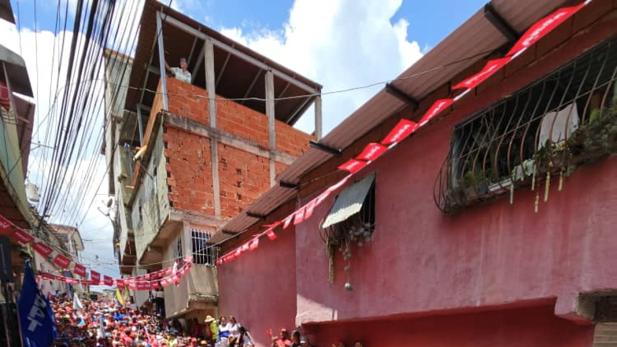 Concentración de simpatizantes del chavismo en Caracas.