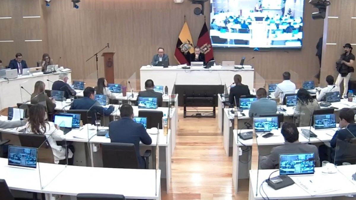 Resolución. En la sesión del Concejo Municipal se debate el tema de la seguridad de Quito.