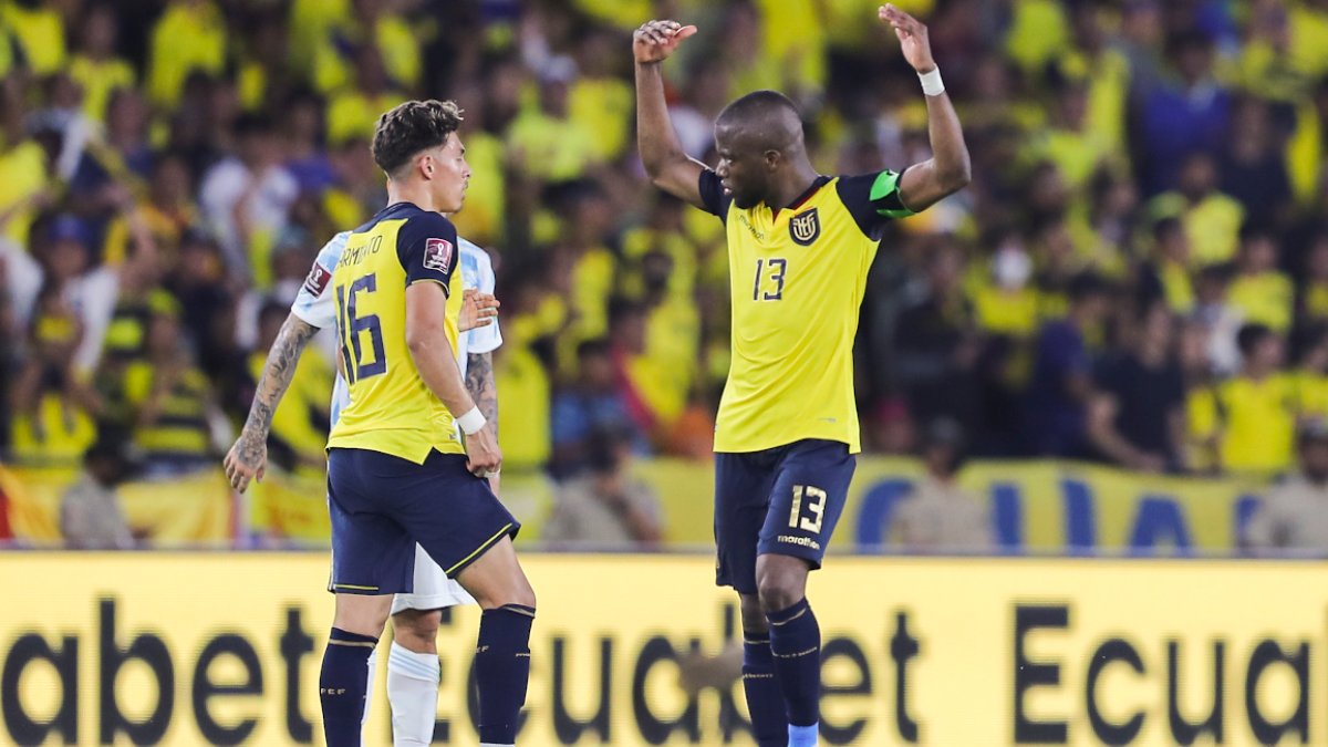 Enner Valencia le marcó a Argentina en el último duelo por las eliminatorias.