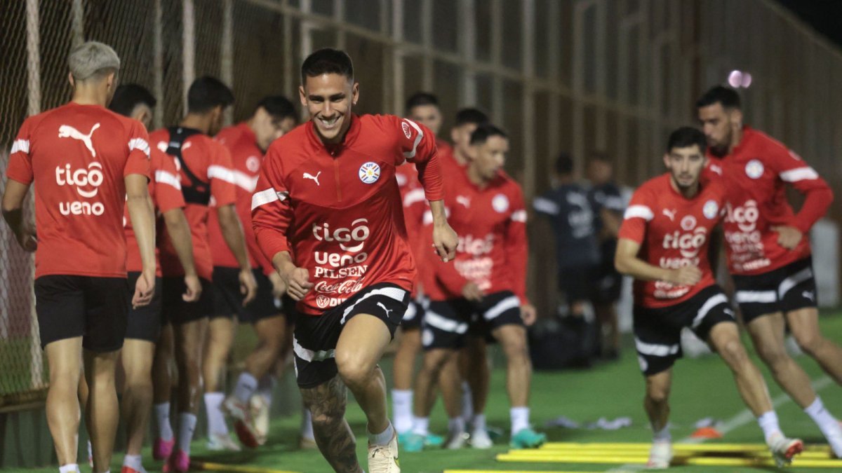 Los jugadores de Paraguay quedaron listos para su estreno en las eliminatorias.