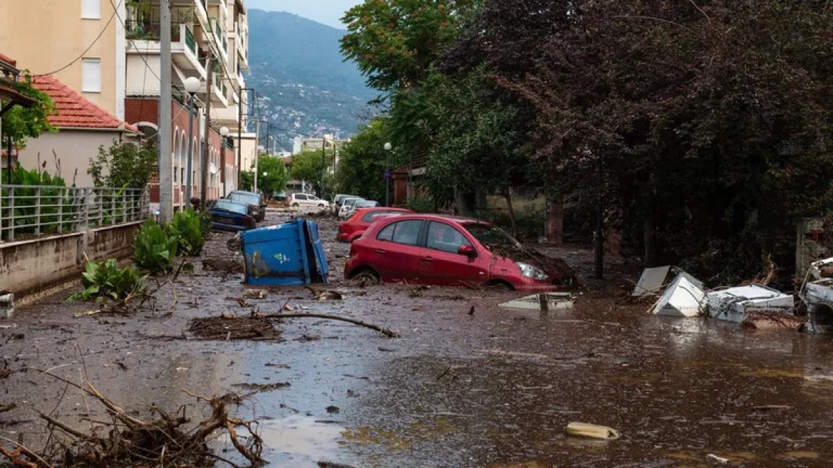 La inundación persiste con fuerza en Grecia.