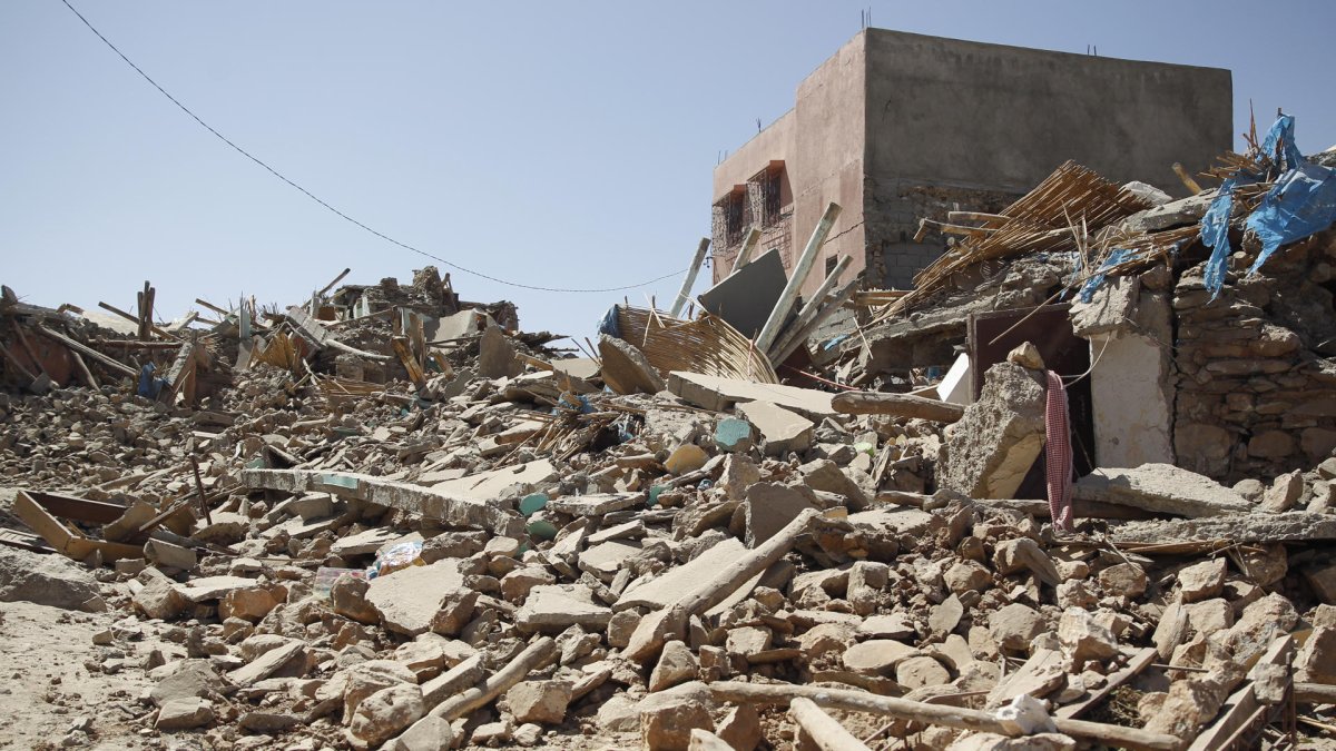 Destrozos en la aldea de Tafagajt, en Marruecos, cerca del epicentro del devastador terremoto.