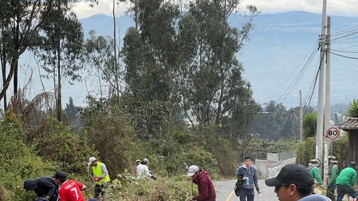 Unión. La limpieza se dio entre todos los miembros de este sector.