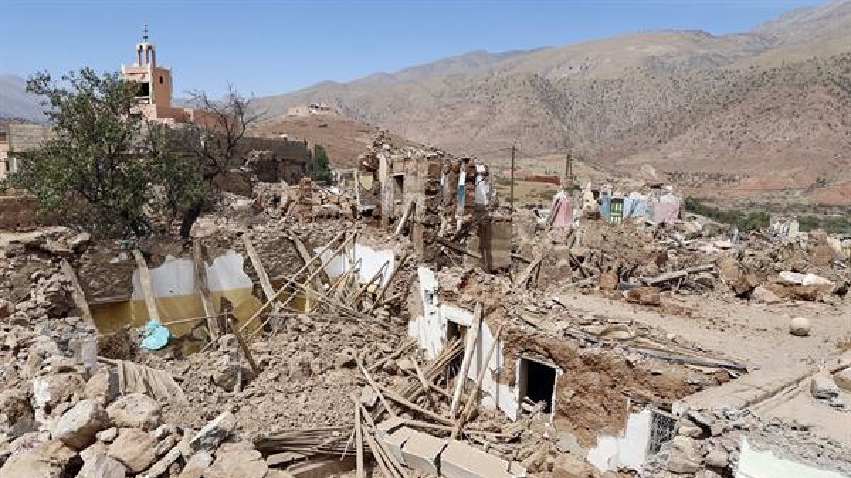 Pueblo de Talat N'Yaaqoub, sur de Marrakesh, Marruecos.
