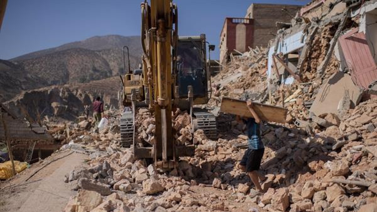 Vista de los daños causados por el terremoto en la localidad de Targa,Marrueco, el 13 de septiembre de 2023.