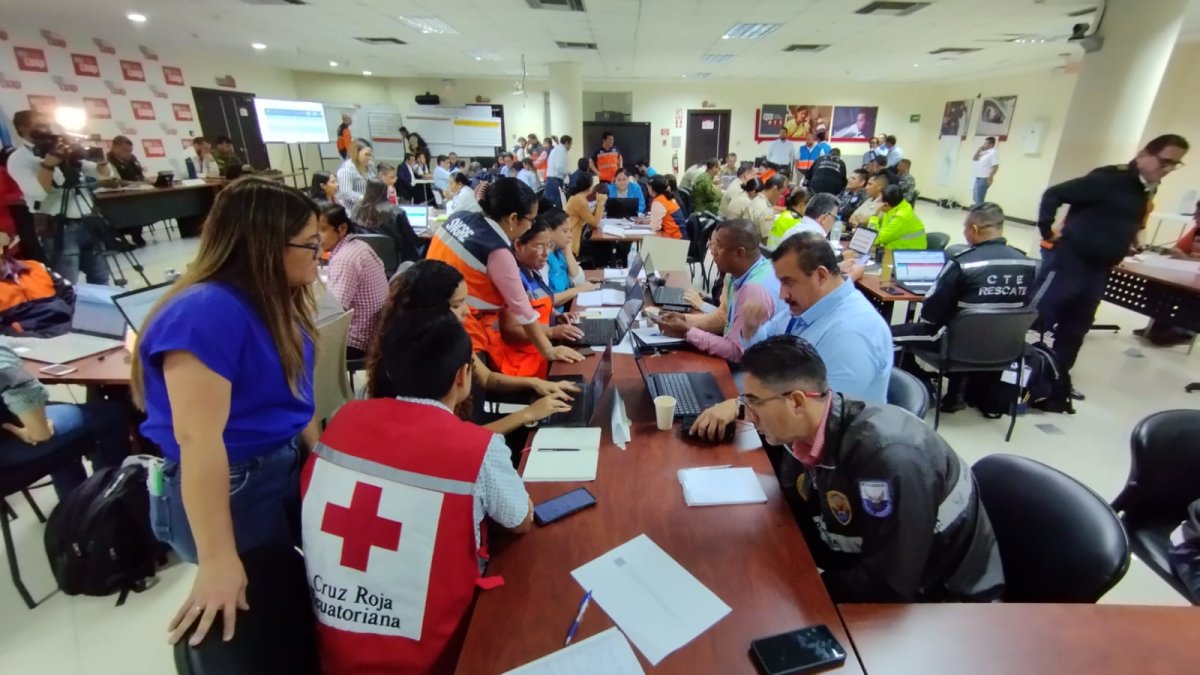 Representantes de instituciones públicas participaron de un ejercicio de simulación.