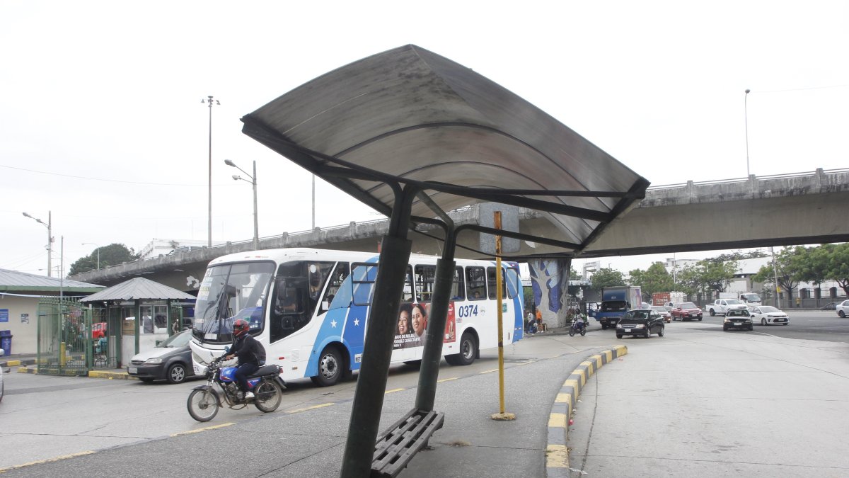 El paradero a punto de caer está en la avenida Machala por la entrada al mercado de flores.