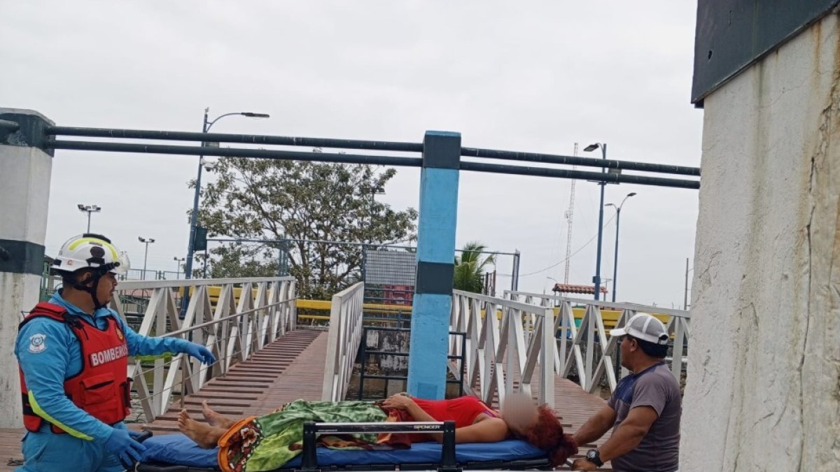 La mujer y su hija fueron llevados a un hospital para su chequeo respectivo.