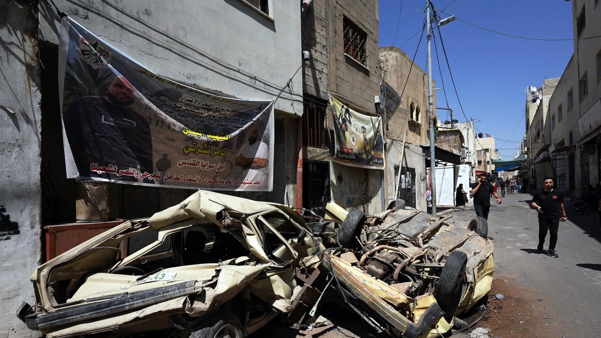 El campo de refugiados de Yenín tras los ataques de la campaña militar israelí en julio pasado.