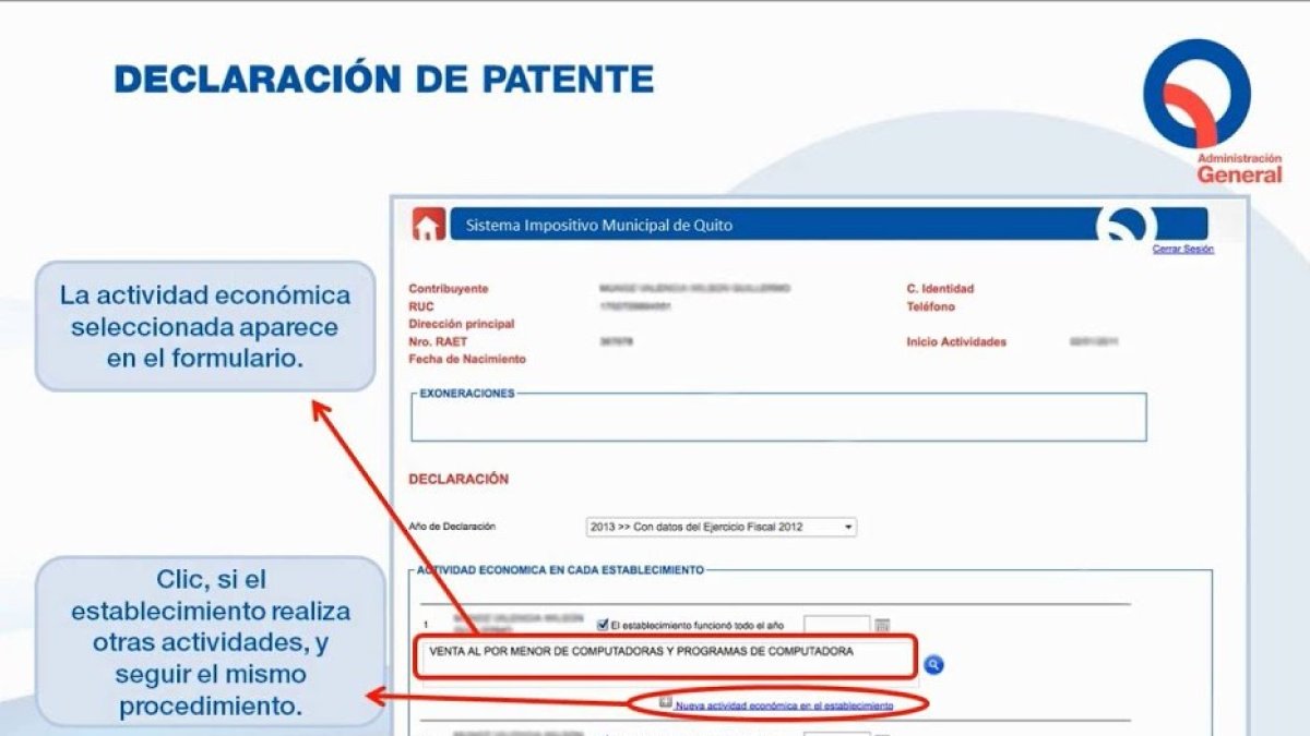 En Quito, 150.178 contribuyentes deben USD 10,9 millones en patente municipal, con un 90% de morosos siendo personas naturales.