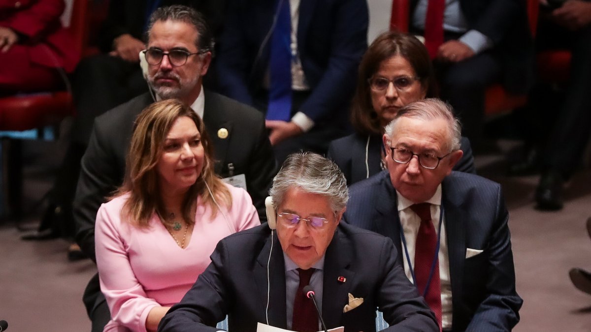 En el Consejo de Seguridad, Lasso hizo un llamado a la paz en la invasión a Ucrania.