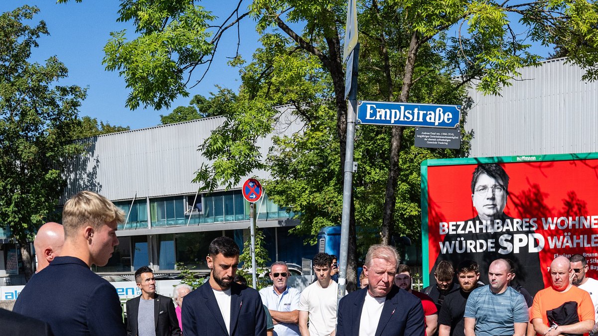 Alguno jugadores de los 'red devils' estuvieron presentes en el homenaje.