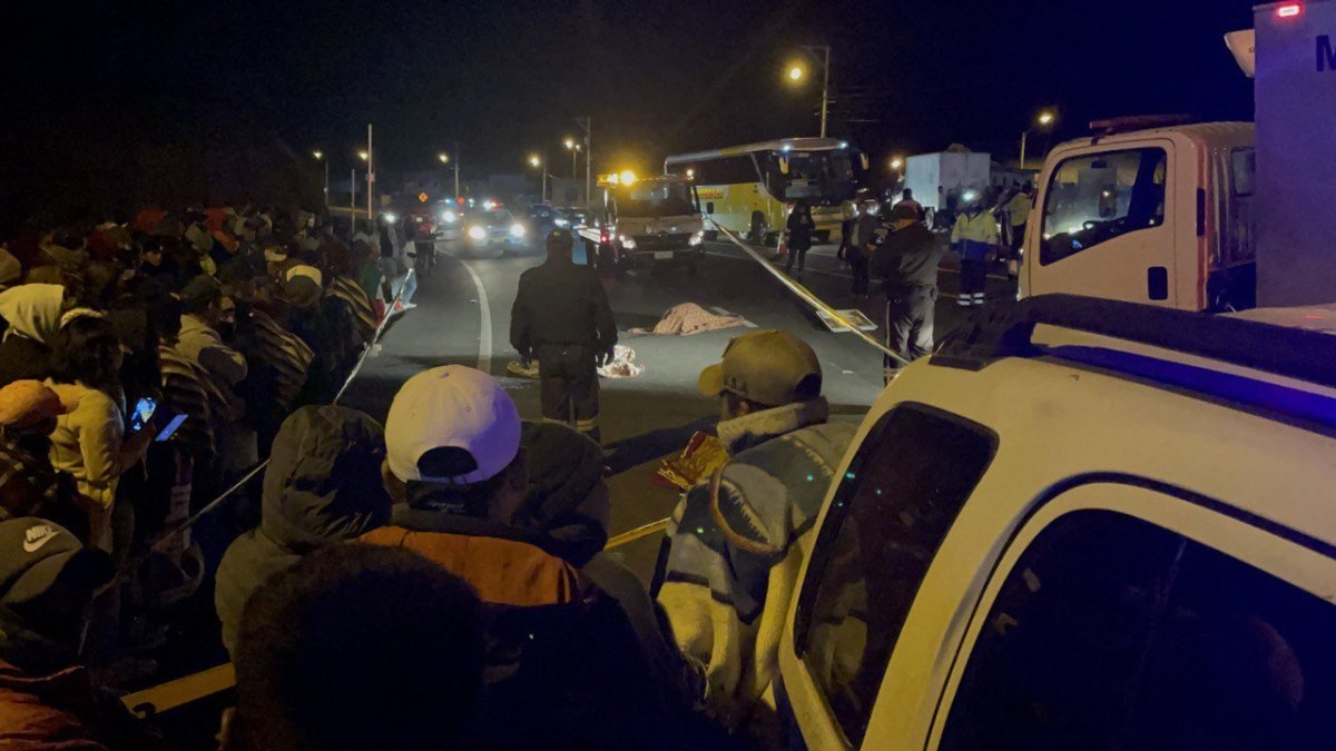 Escena. A poca distancia quedaron los cuerpos de la familia Pilco.