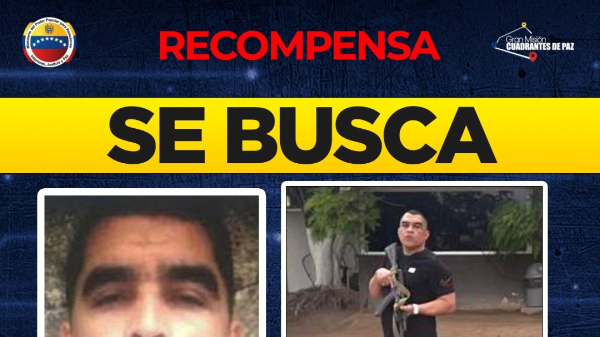 Publicación.  Autoridades de Venezuela publicaron un comunicado oficial con el que buscan al líder criminal.