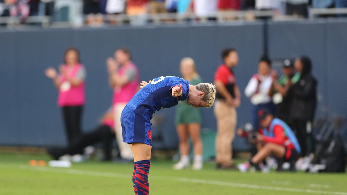 Rapinoe recorrió la cancha luego de jugar 53 minutos ante Sudáfrica.