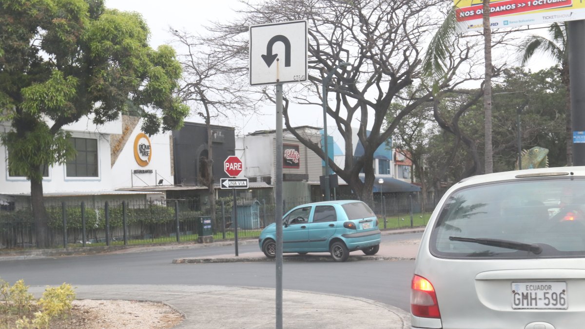 Redondel ubicado en la avenida Las Monjas.