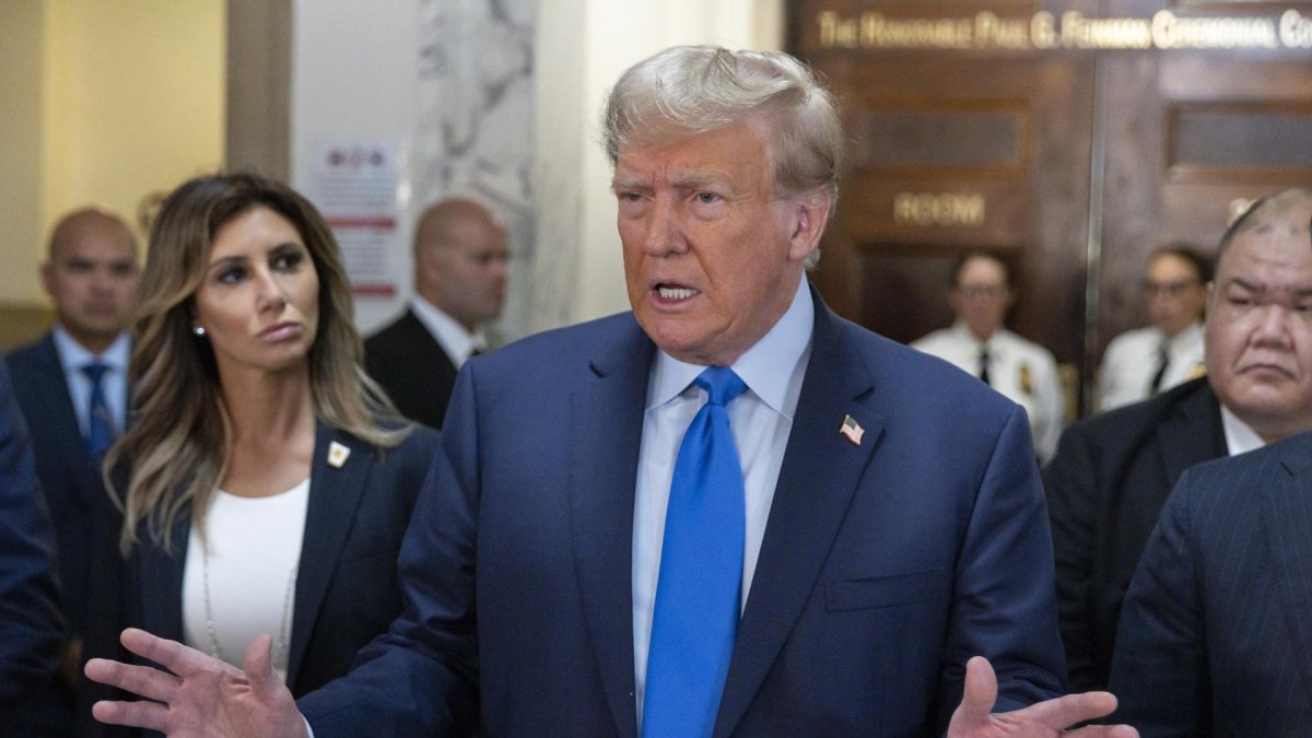 El expresidente estadounidense Donald Trump llega al tribunal de Nueva York (EE.UU.).