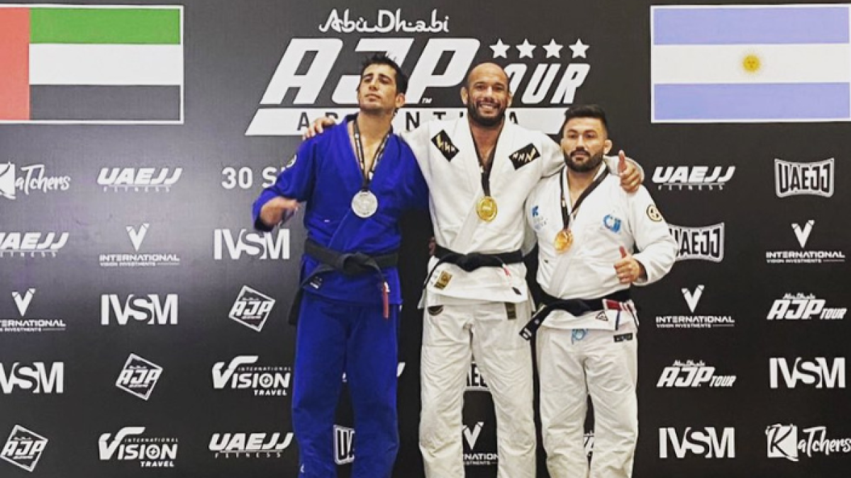 Leo Iturralde fue campeón de la categoría cinturón negro master 1 hasta 85kg.