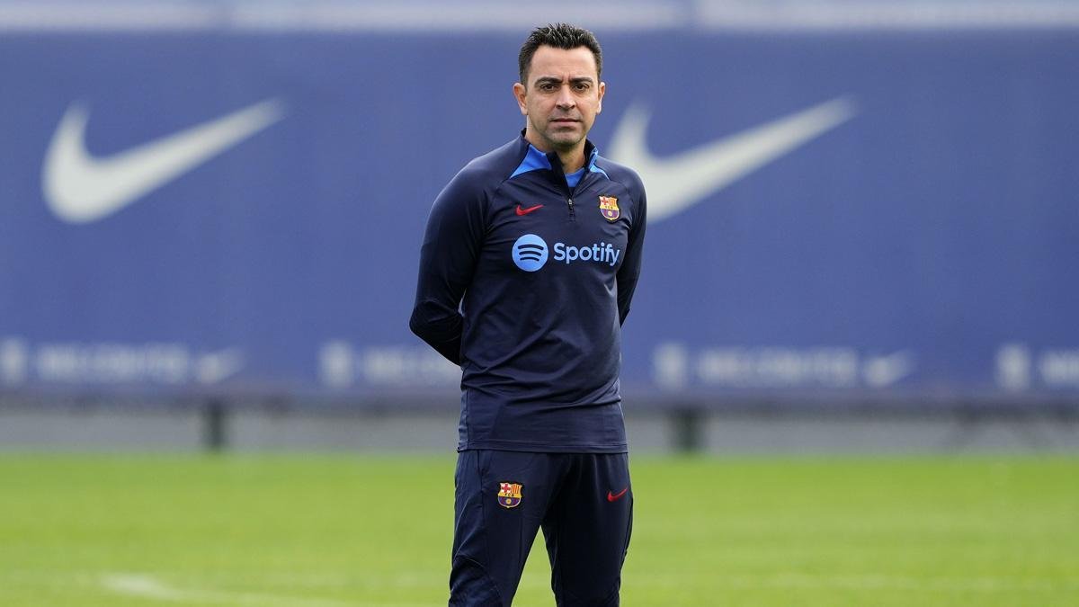 Hernández definió el once titular del Barcelona, durante la sesión de este martes.