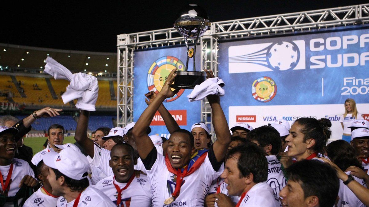 Liga de Quito en el 2009 en el legendario estadio Maracaná cuando se coronó campeón de la Copa Sudamericana.