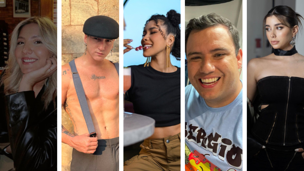 Ellos son los cinco influencers que participan en el reality de cocina.