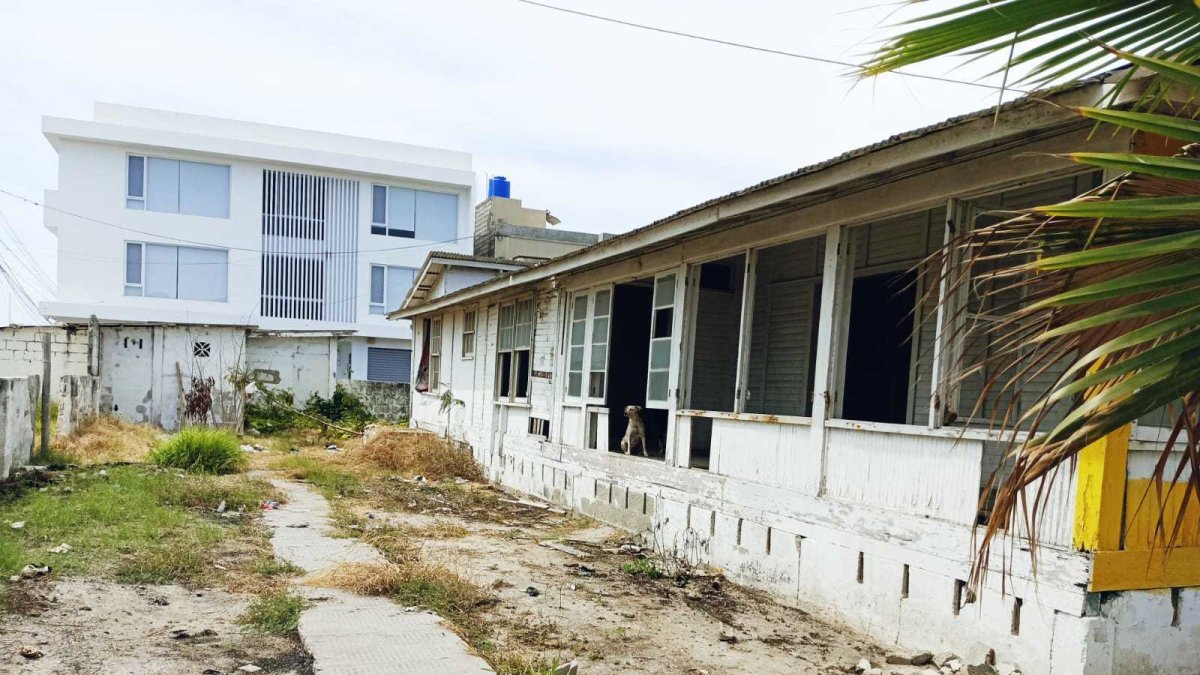 La casa abandonada donde la joven fue agredida mientras regresaba de su trabajo.