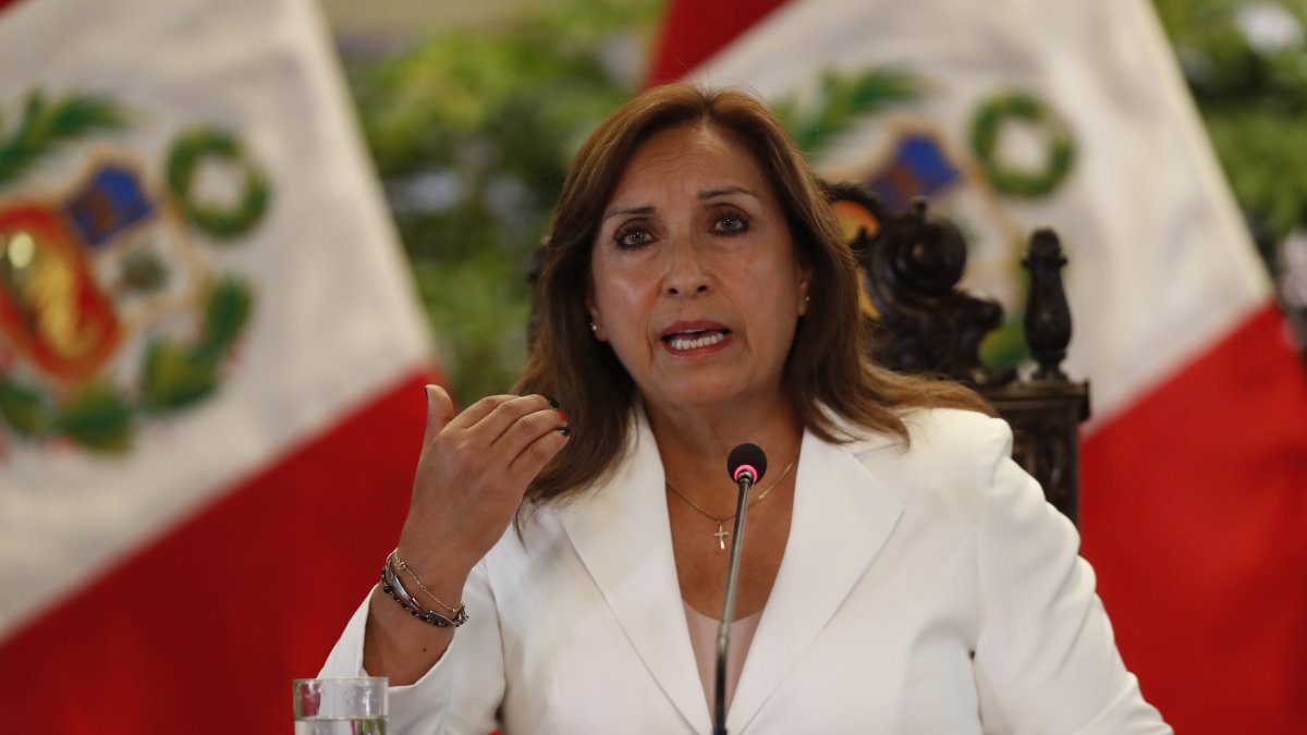 La presidenta del Perú, Dina Boluarte.