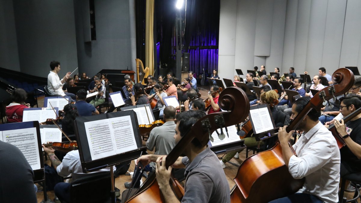 Ensayos. Los músicos de la Orquesta Sinfónica, la mañana de ese jueves 12 de octubre de 2023.