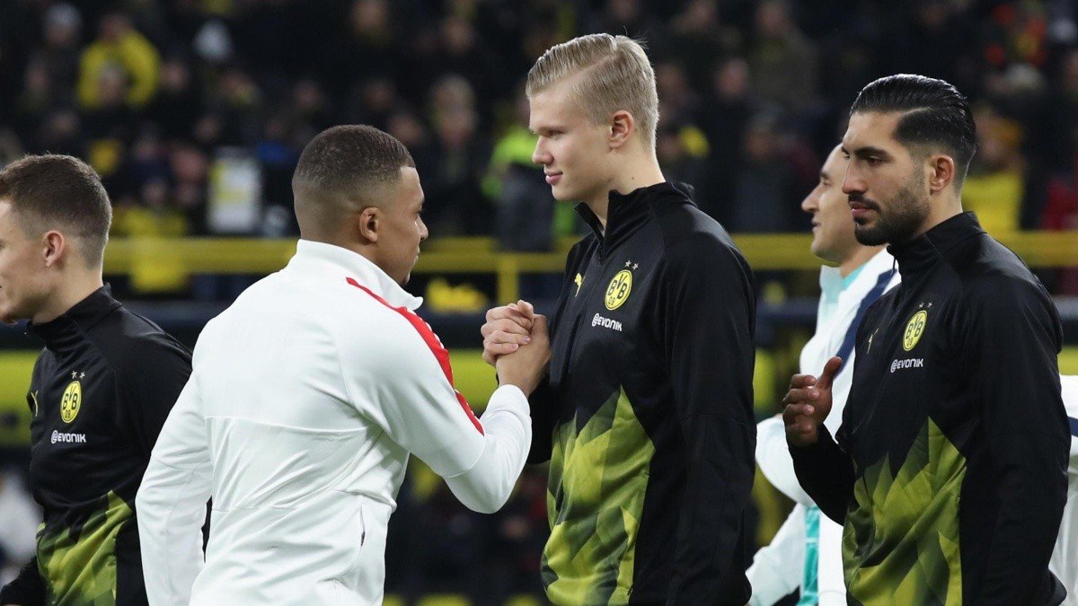 Mbappé (i), Haaland (c) y Lionel Messi, son los opcionados a llevarse el premio como jugador del mundo.