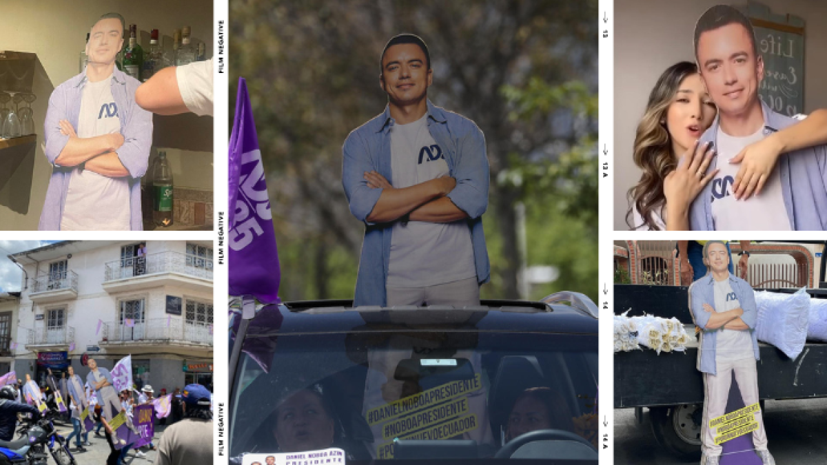 Daniel Noboa de cartón.