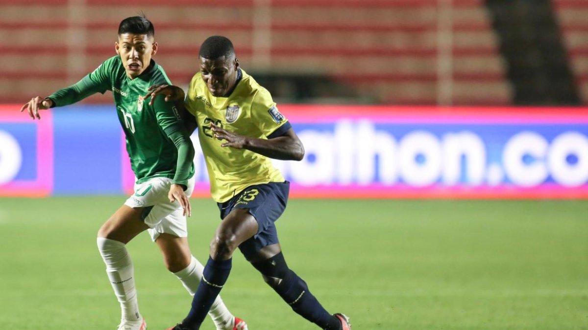 La selección de Ecuador vs. Bolivia.