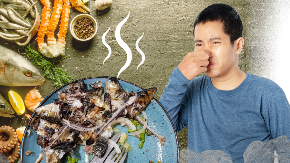 Imagen de referencia del olor que puede producir pescado y mariscos