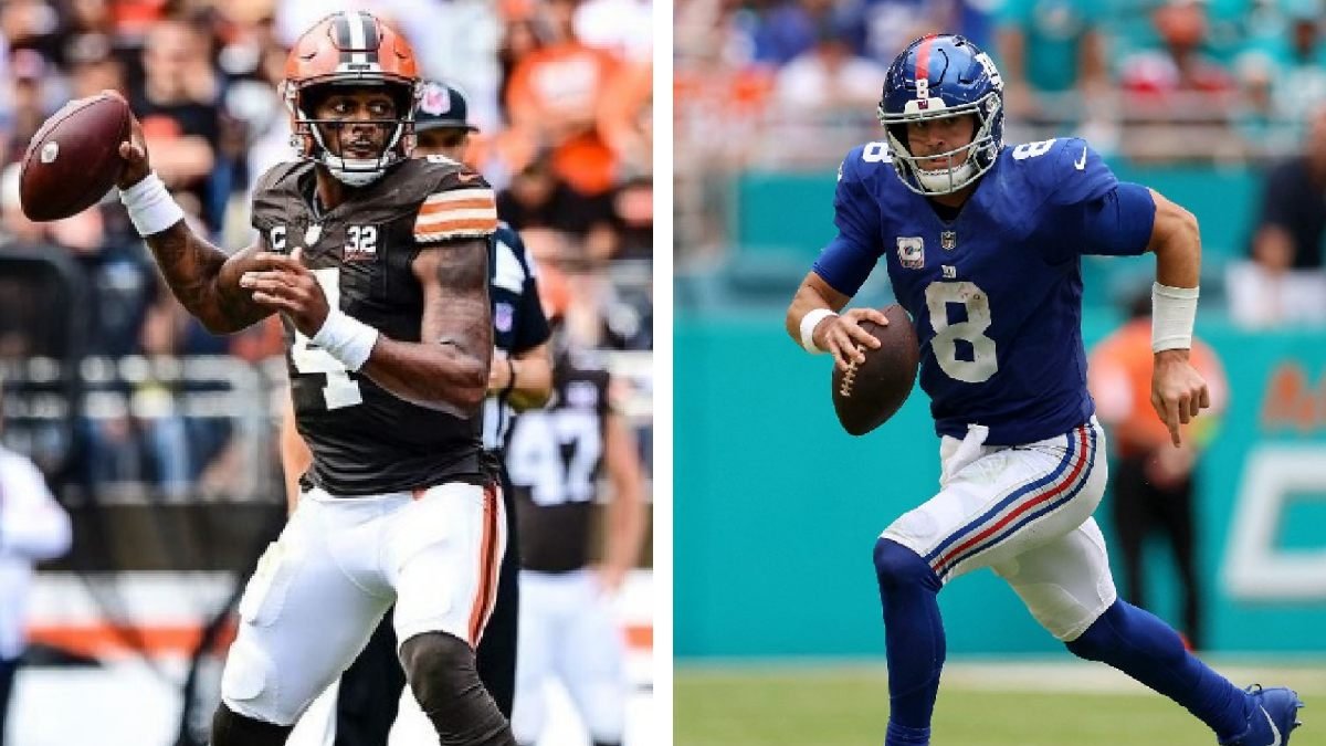 Watson (i) y Jones (d) eran titulares en sus respectivos equipos de la NFL.