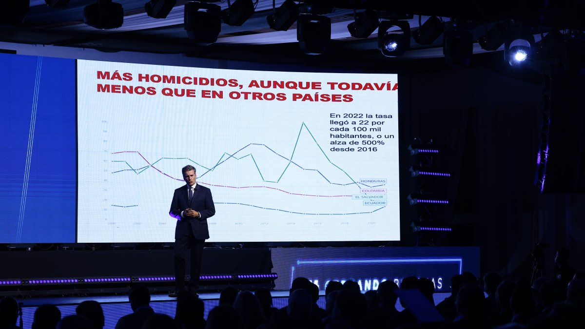 Andrés Velasco, exministro de Hacienda de Chile, en su ponencia en el evento de aniversario de la CIP.