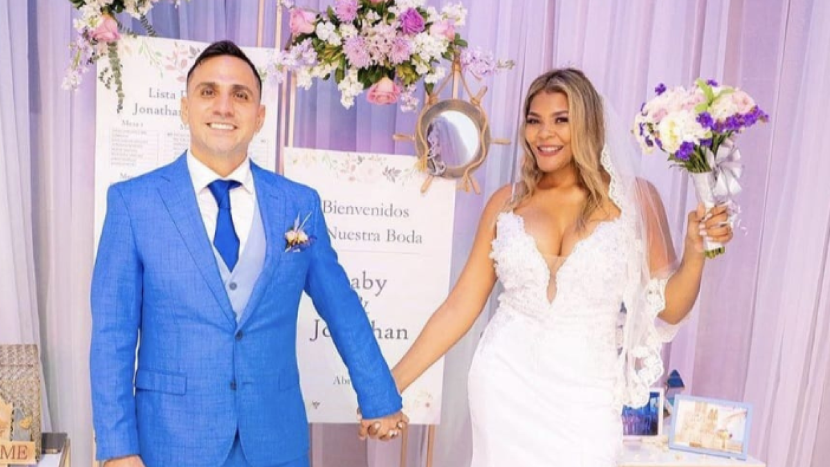 Jonathan Sánchez y Gabriela Ramírez se casaron el pasado abril.