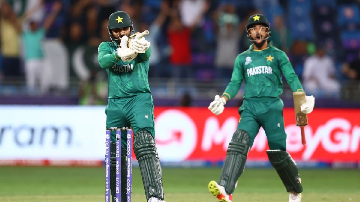 Jugadores de la Selección de Críquet de Pakistán.