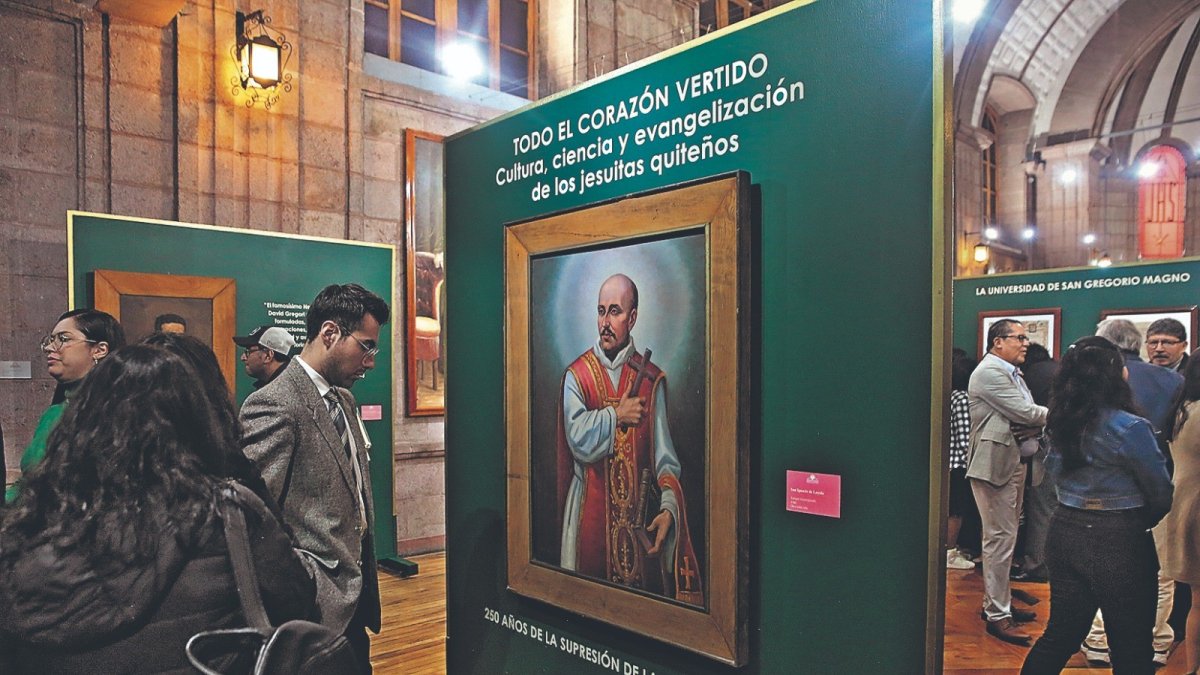 Exposición. Dividida entre etapas, la muestra recoge la labor de los jesuitas en Quito, su expulsión y supresión y su retorno al país con García Moreno.