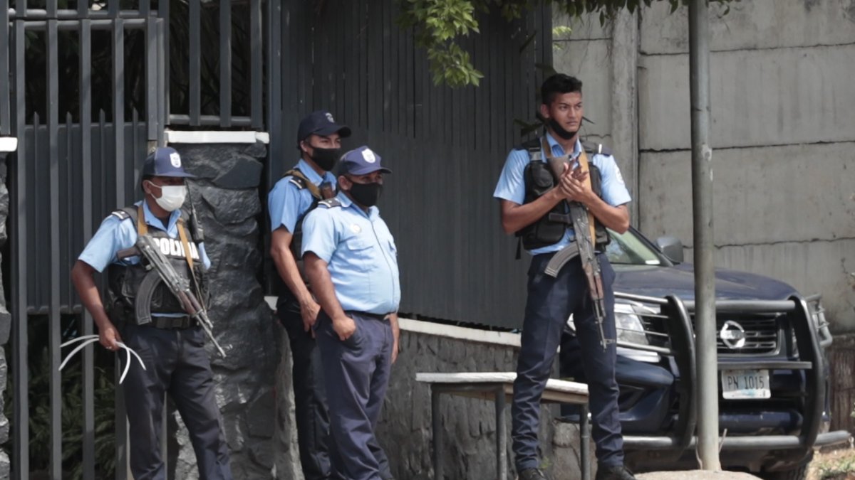 Imagen de archivo de agentes policiales de Nicaragua.